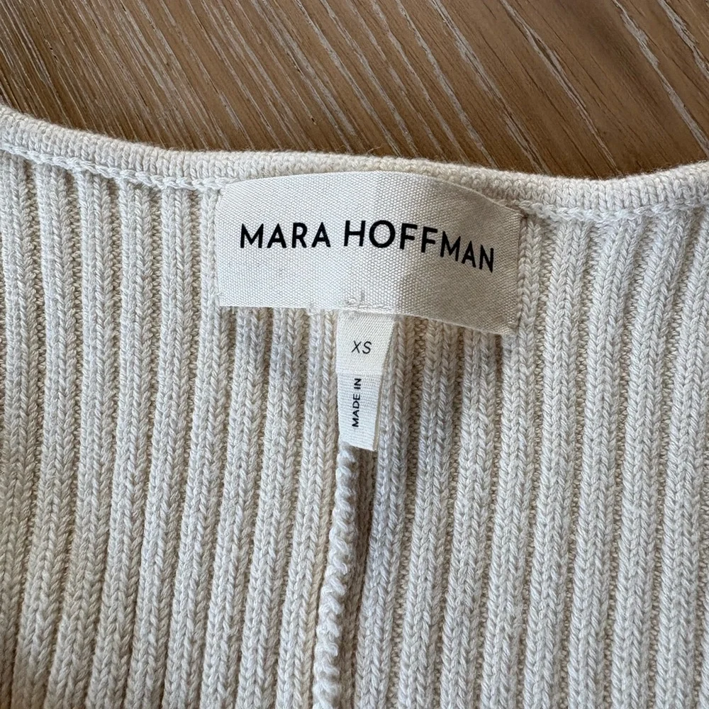 EUC Mara Hoffman Marilyn Ribbed Knit Dress in Natural Sz XS - Picture 3 of 5